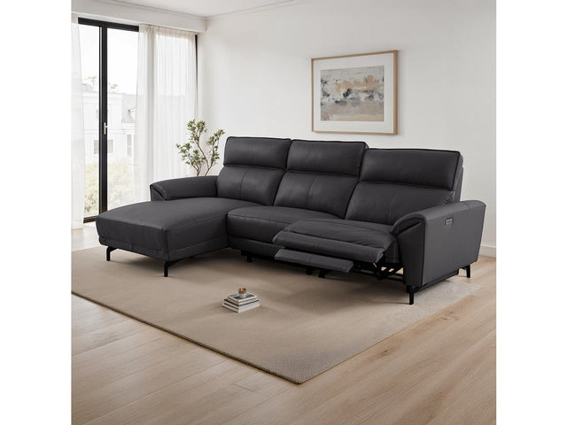 Themis Black Power Sectional - Ornate Home