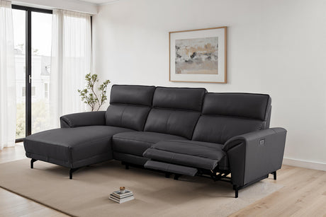 Themis Black Power Sectional - Ornate Home
