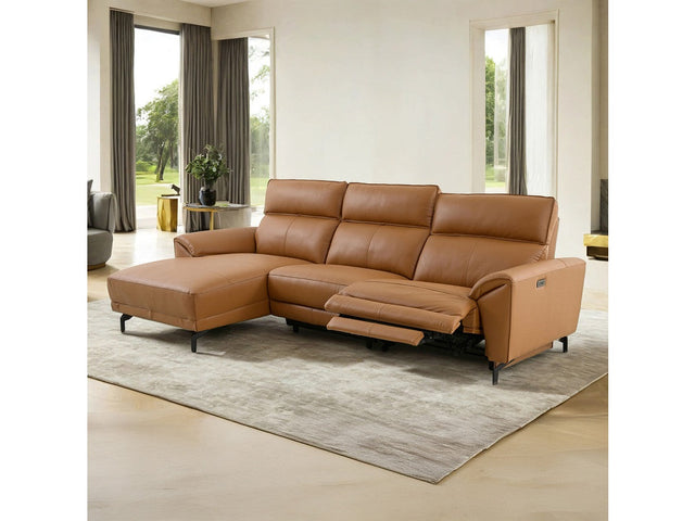 Themis Brown Clay Power Sectional - Ornate Home