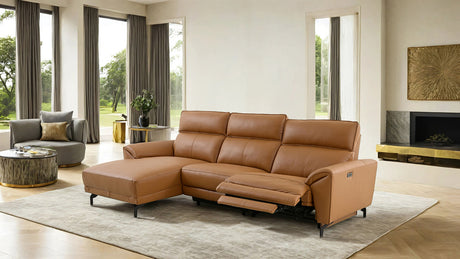 Themis Brown Clay Power Sectional - Ornate Home