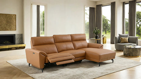Themis Brown Clay Power Sectional - Ornate Home