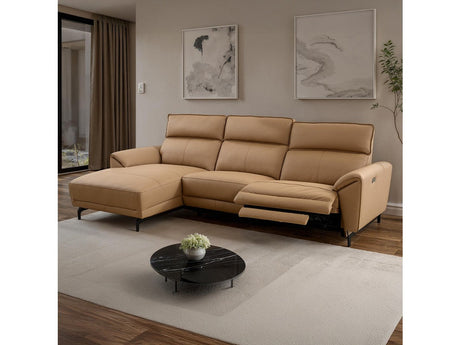 Themis Light Brown Power Sectional - Ornate Home
