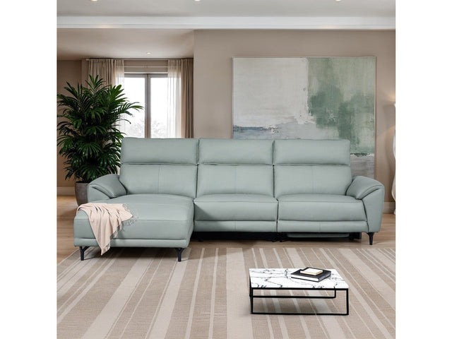 Themis Pale Blue Power Sectional - Ornate Home