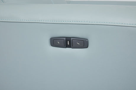 Themis Pale Blue Power Sectional - Ornate Home