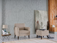 Theo Accent Chair & Ottoman - Ornate Home