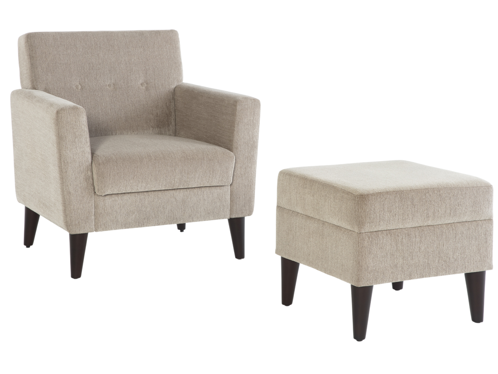 Theo Accent Chair & Ottoman - Ornate Home