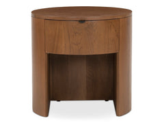 Theo Brown One Drawer Nightstand - Ornate Home