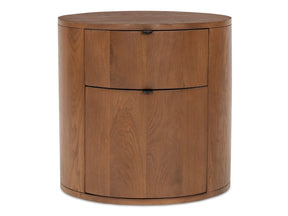 Theo Brown Two Drawer Nightstand - Ornate Home