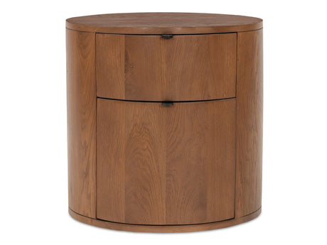 Theo Brown Two Drawer Nightstand - Ornate Home