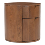 Theo Brown Two Drawer Nightstand - Ornate Home