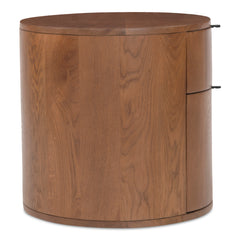 Theo Brown Two Drawer Nightstand - Ornate Home