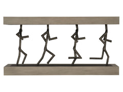 Theo Cerused Greige Console Table - Ornate Home