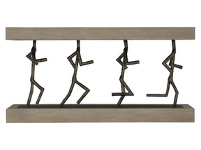 Theo Cerused Greige Console Table - Ornate Home