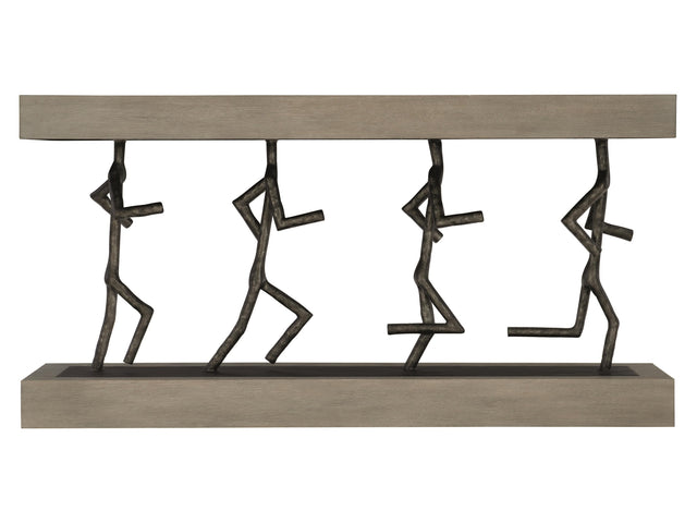 Theo Cerused Greige Console Table - Ornate Home