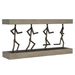 Theo Cerused Greige Console Table - Ornate Home