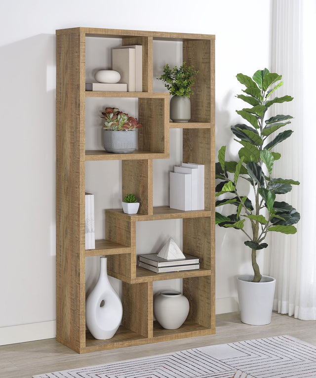 Theo Mango 71-inch 6-shelf Bookshelf - Ornate Home