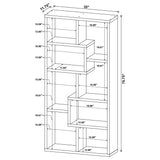 Theo Mango 71-inch 6-shelf Bookshelf - Ornate Home