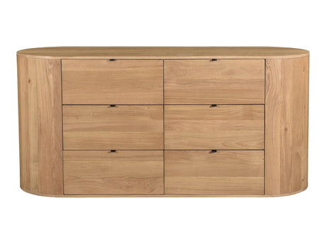 Theo Natural 6 Drawer Dresser - Ornate Home