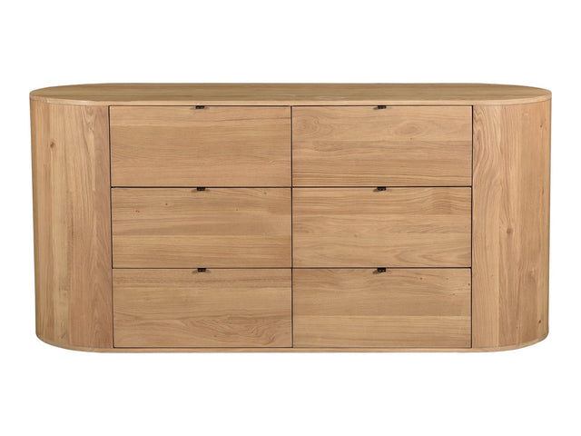 Theo Natural 6 Drawer Dresser - Ornate Home