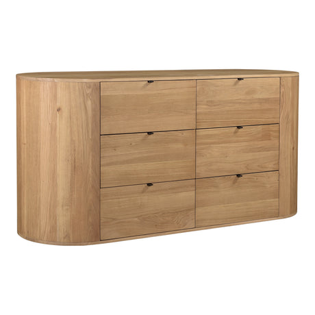 Theo Natural 6 Drawer Dresser - Ornate Home