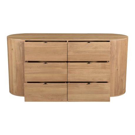 Theo Natural 6 Drawer Dresser - Ornate Home