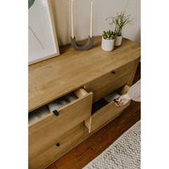 Theo Natural 6 Drawer Dresser - Ornate Home