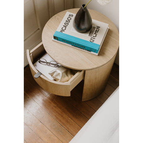 Theo Natural One Drawer Nightstand - Ornate Home