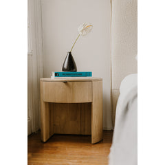 Theo Natural One Drawer Nightstand - Ornate Home