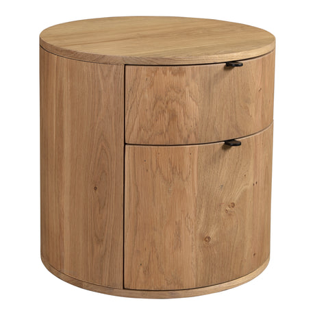 Theo Natural Two Drawer Nightstand - Ornate Home