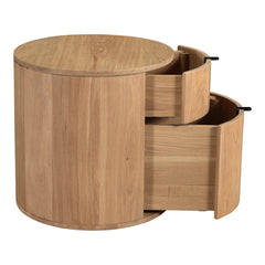 Theo Natural Two Drawer Nightstand - Ornate Home