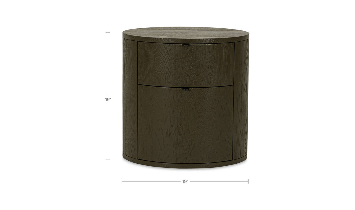 Theo Olive 2 Drawer Nightstand - Ornate Home