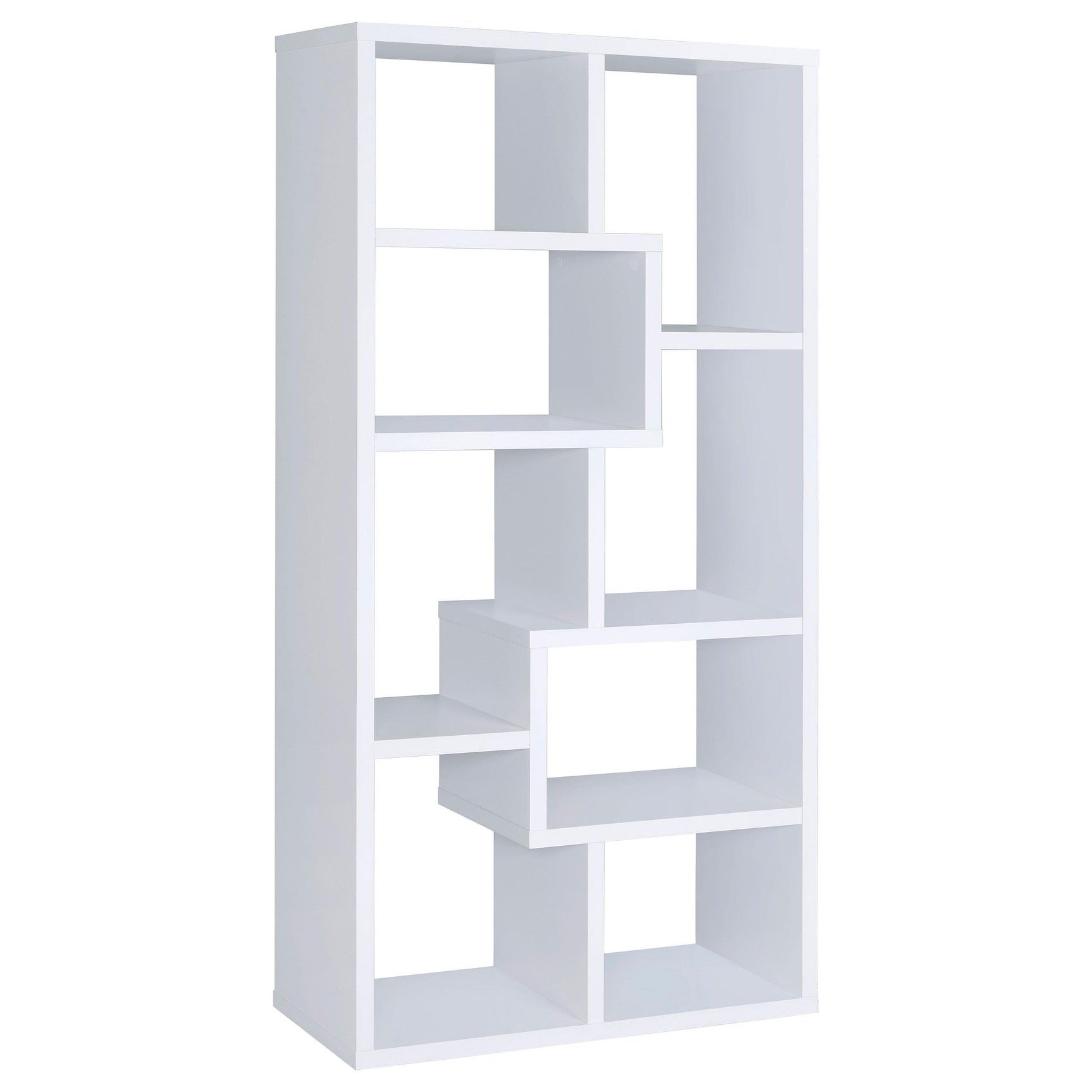 Theo White 71-inch 7-shelf Bookshelf - Ornate Home