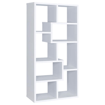 Theo White 71-inch 7-shelf Bookshelf - Ornate Home