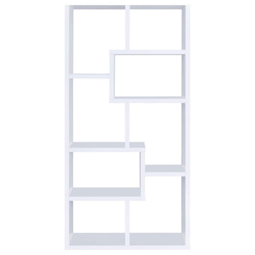 Theo White 71-inch 7-shelf Bookshelf - Ornate Home