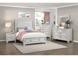 Theodora Pearl white 4-Piece Queen Bedroom Set - Ornate Home