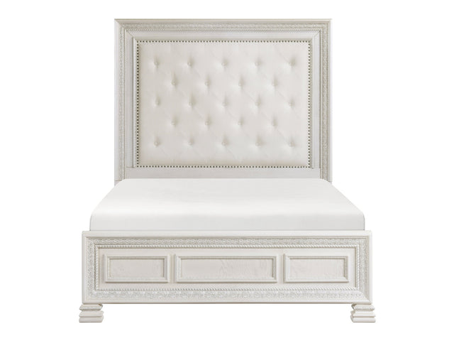 Theodora White California King Bed - Ornate Home