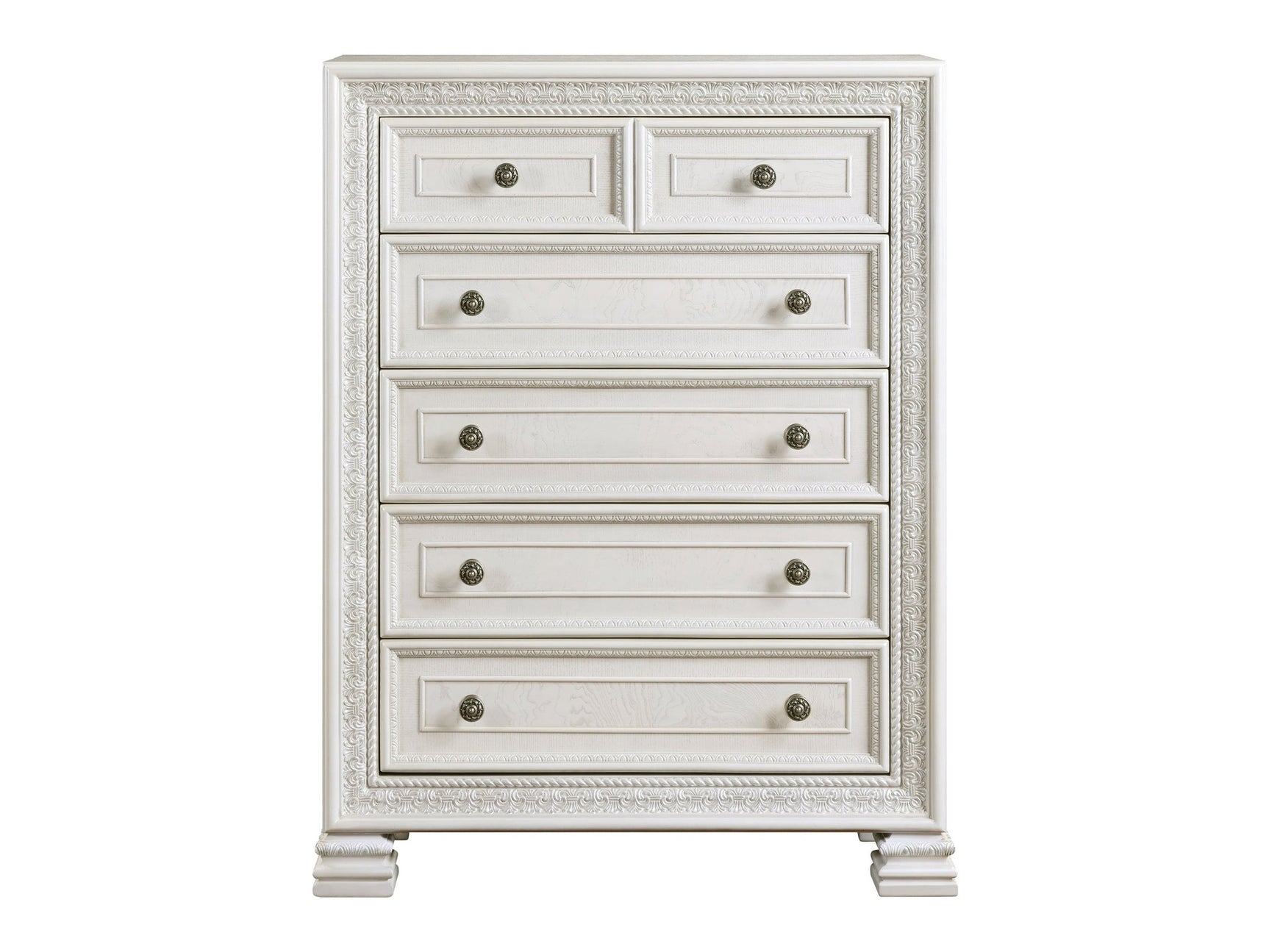 Theodora White Chest - Ornate Home