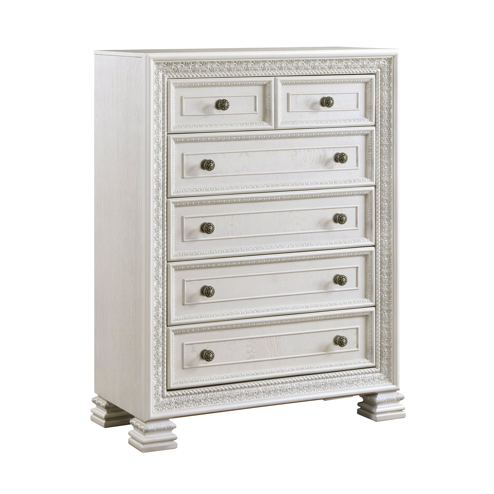 Theodora White Chest - Ornate Home