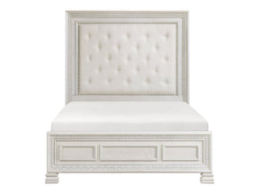 Theodora White Eastern King Bed - Ornate Home