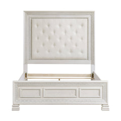 Theodora White Eastern King Bed - Ornate Home