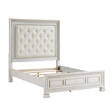 Theodora White Eastern King Bed - Ornate Home