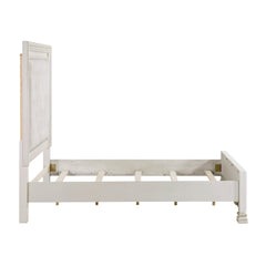 Theodora White Eastern King Bed - Ornate Home