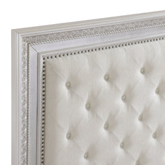 Theodora White Eastern King Bed - Ornate Home