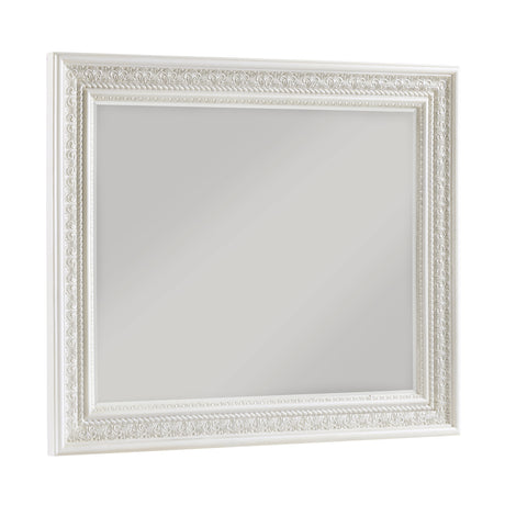 Theodora White Mirror - Ornate Home
