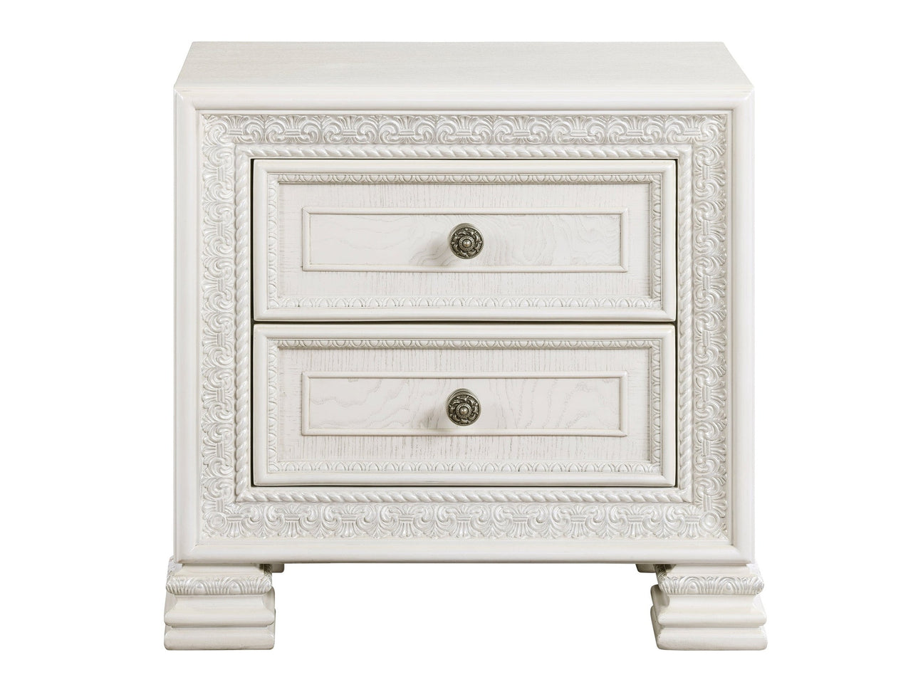 Theodora White Nightstand - Ornate Home