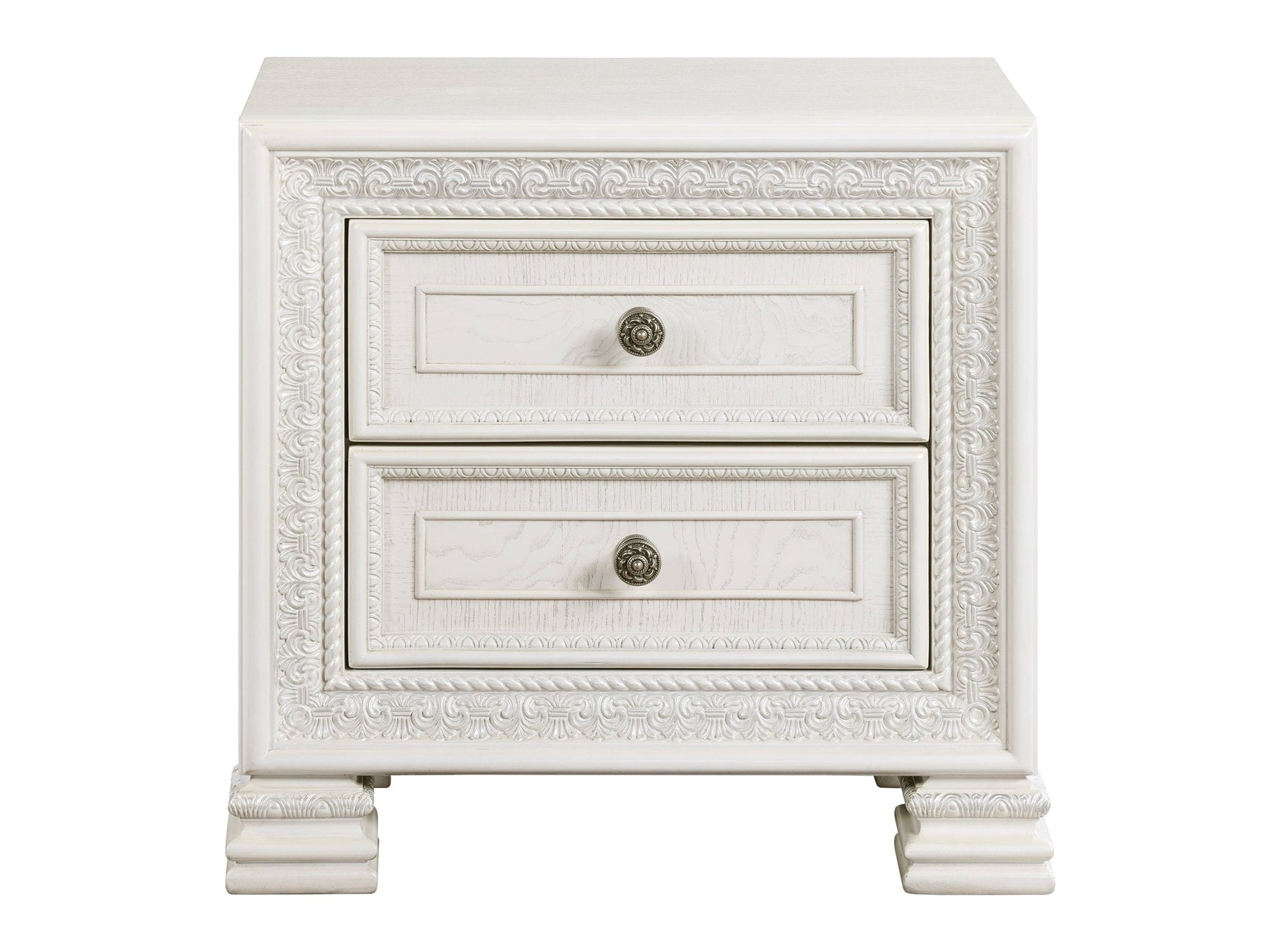 Theodora White Nightstand - Ornate Home