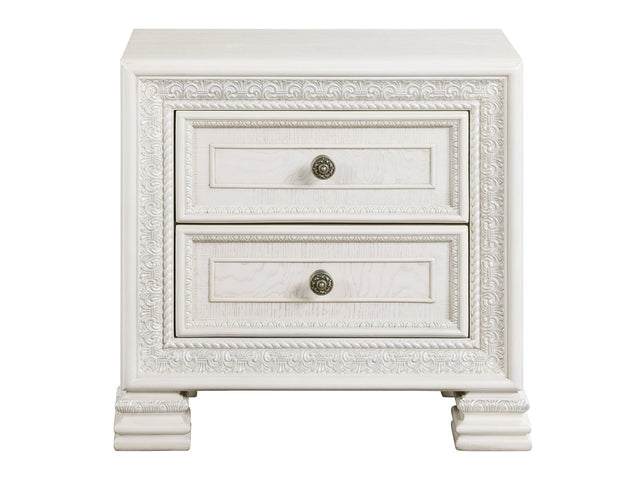 Theodora White Nightstand - Ornate Home