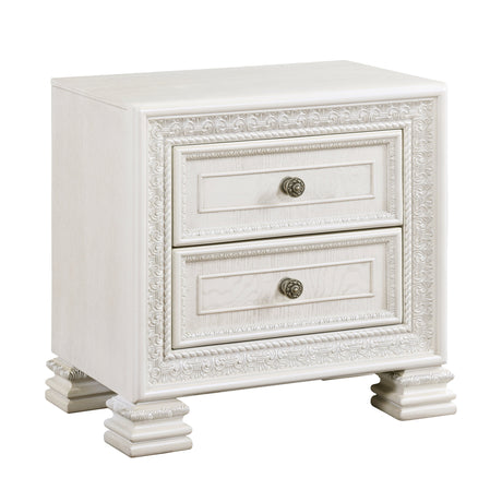 Theodora White Nightstand - Ornate Home