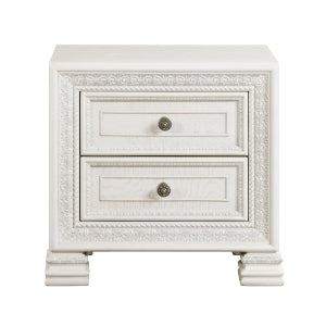 Theodora White Nightstand - Ornate Home