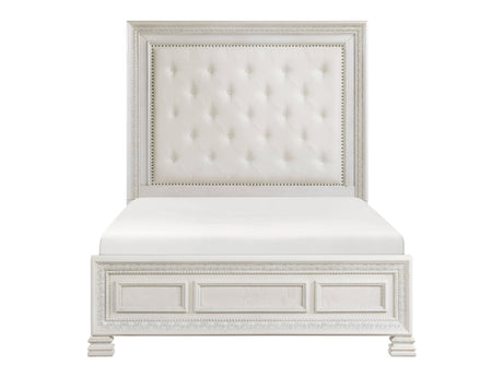 Theodora White Queen Bed - Ornate Home